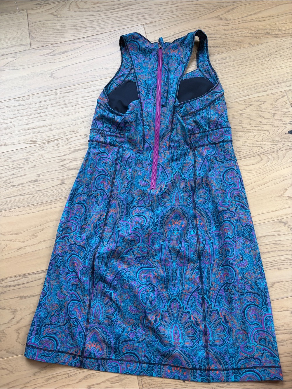 Title Nine Teal, Blue & Purple Paisley Midi Dress - Picture 3 of 5